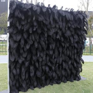 Schwarzer Federstoff Hintergrundsimulation Blumenwand Hintergrundwand, Foto Fotohintergrund Blumenwand Geeignet Für Einkaufszentren, Geschäfte, Innen- Und Außenbereich, Themenpa