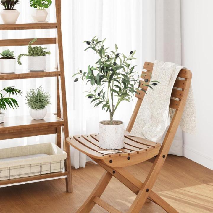 Kunstmatige olijfboom, 60 cm, , grote kunstolijfboom, kunstboom, ziet eruit als echt voor woonkamer, slaapkamer, kantoor, decoratie