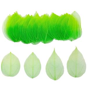 50 stuks kunstbladeren, decoratie, kunstbladeren, slinger, knutselen, droge bladeren, gedroogde bladeren, gebruikt voor doe-het-zelf handwerk, scrapbook, kaarten maken (kleurverloo