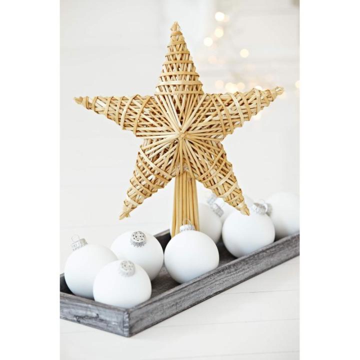 Stroboompiek - kerstboompiek ster van stro - kerstboomversiering van natuurlijk materiaal