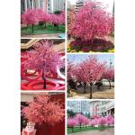 Japanische künstliche Kirschblütenbäume, große rosa Pflanze, Wunschbaum, handgefertigte künstliche Seidenblumen, Party, Restaurant, Einkaufszentrum, Dekoration, 1,5 x 1,5 m