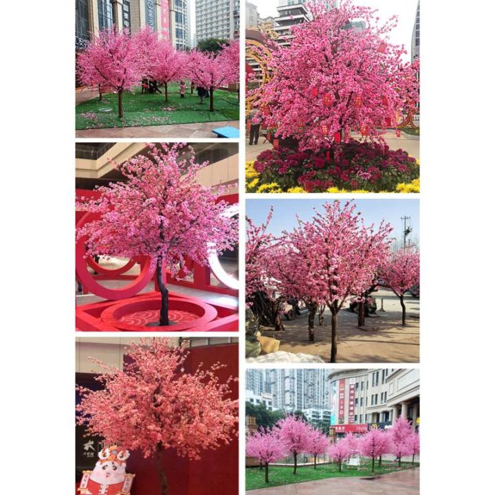 Japanische künstliche Kirschblütenbäume, große rosa Pflanze, Wunschbaum, handgefertigte künstliche Seidenblumen, Party, Restaurant, Einkaufszentrum, Dekoration, 1,5 x 1,5 m