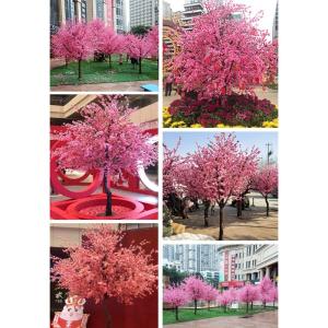 Japanische künstliche Kirschblütenbäume, große rosa Pflanze, Wunschbaum, handgefertigte Kunstseidenblume, Party, Restaurant, Einkaufszentrum, Dekoration, 2,3 x 1,5 m/7,5 x 4,9 