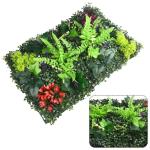 Decoratieve kunstmatige hekken 40 x 60 cm Kunstmatige Plant Gras Nep Plant Wandpanelen Kunstbloemen Hek Groene Bladeren Muur Hekken Outdoor Gesimuleerde Plant Wandpanelen Huis Tuin