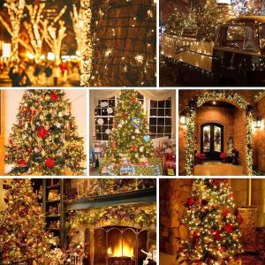 Kerstboomverlichting Warm Wit, 20M 200 LED Lichtsnoer, Waterdicht Lichtketting, Kerstlichtsnoer, voor en buiten, 8 verlichtingsmodi, Timerfuncties, Decoratie Kerstmis