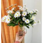 2 x witte margriet boeketten , kunstmatige witte madeliefjes boeket, faux madeliefje bos, margriet takken voor bloemenarrangement, bruiloft middelpunt decoraties