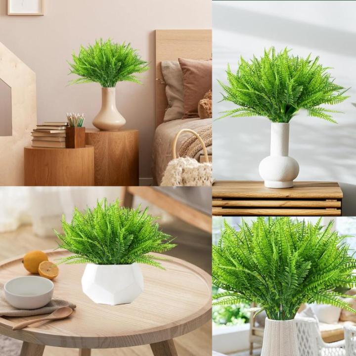 8 stuks kunstvarenplanten, , varenplanten, decoratieve planten, varen, zoals echt groen, voor tafeldecoratie, tuin, vaas, decoratie
