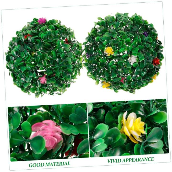 3st Grasball Blumenball Kunstrasen-anhänger Dekorative Hängende Kugeln Hängende Anhänger DIY Grasbälle Künstliche Formschnittkugel Lebendige Formschnittkugel Kunstrasenball P
