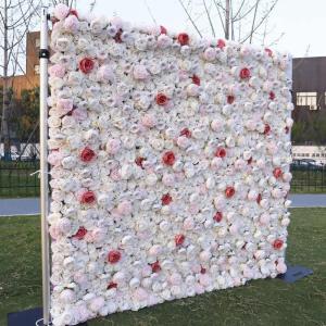 Rosa Rosensimulationsblumenwand-Hintergrundwand, Künstliche Wand-Blumen-Hintergrund-3D-Seiden-Hortensie-Blumenplatte Für Foto-Hintergrund-Home-Party-Hochzeits-Hintergrund-Dekorat