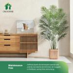 Künstliche Pflanzen groß 150cm Kunstpflanze im Topf Plastik Palme Künstliche Palmen wie echt Fake Plant deko für Wohnzimmer Balkon Schlafzimmer Büro Perfektes Einweihungsgesch