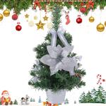 Künstlicher Tisch-Weihnachtsbaum, Weihnachtsbaum,Startseite Künstliche Kiefer für Tisch | Weihnachtskiefernbaum mit gewebter Basis für Fenster, Wand, Baum,
