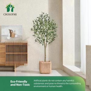 Künstliche Olivenbaum Pflanzen 150cm Fake Tropische Plastik Pflanze Perfekte Große Pflanzen im Topf für Indoor Outdoor Haus Büro Garten Moderne Dekoration Housewarming Geschenk