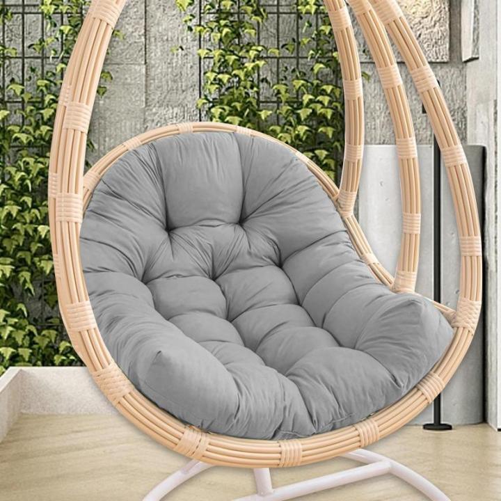 Eierstuhlkissen, Hängesesselkissen, weich, Eierstuhlpolster, Hängekorb-Sitzkissen für Hängesessel, Gartenterrasse, Grau