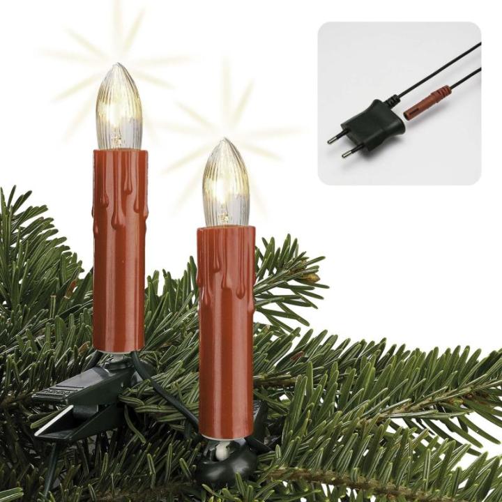 Lichtsnoer kerstboom, 30 boomkaarsen, 23,3 m, made-in-Duitsland, lichtketting met stekker, deelbaar, minder dan 59 lumen, kerstverlichting met kerstboom kaarsen 814040