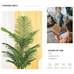 , grote kunstplant, 140 cm, kunstpalm, echt uitziende kunstboom, grote areca palm voor balon, slaapkamer, kantoor, tuin, bruiloft, feest, decoratie (2 stuks)