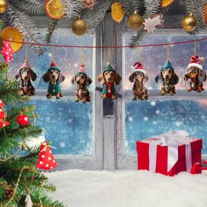 Kerstboom, 7 stuks kerst, decoratie, acryl hanger, Kerstmis, kerstboomversiering voor kerstfeest, kerstboomversiering