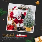 - Echte kerstboom - kerstboom - kerstboom in rode pot - mini-kerstboom - dennengeur - kleine kerstboom (met sneeuw, 110-120 cm)
