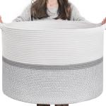 Wasmand, opbergmand, wasmand voor kinderen, opbergmand kinderkamer, mand, opbergmand, grote kerstboommand, mand voor deken, babyspeelgoed, 55 x 35 cm