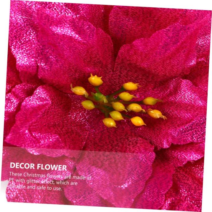 21 STK künstliche Blumen für Weihnachtsbaum gefälscht funkeln Hochzeitsdeko weihnachtsdeko kunstpflanze künstliche Pflanzen glitzernde weihnachtsblume Weihnachtsglitzerblumen S