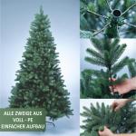 Premium kerstboom 210 cm, natuurgetrouw - kunstkerstboom - spuitgietproces gemaakt - nepboom - PE-kerstboom
