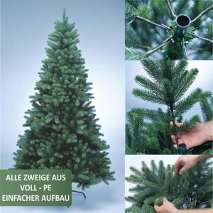 Premium kerstboom 210 cm, natuurgetrouw - kunstkerstboom - spuitgietproces gemaakt - nepboom - PE-kerstboom