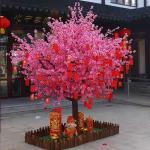 Kunstmatige Kersenbloesem Bomen Kunstmatige kersenbloesembomen, prachtige roze nep Sakura-bloem, zijde en plastic bloem voor bruiloft, hotel, restaurant, salon Roze (Size : 2.5x2m/