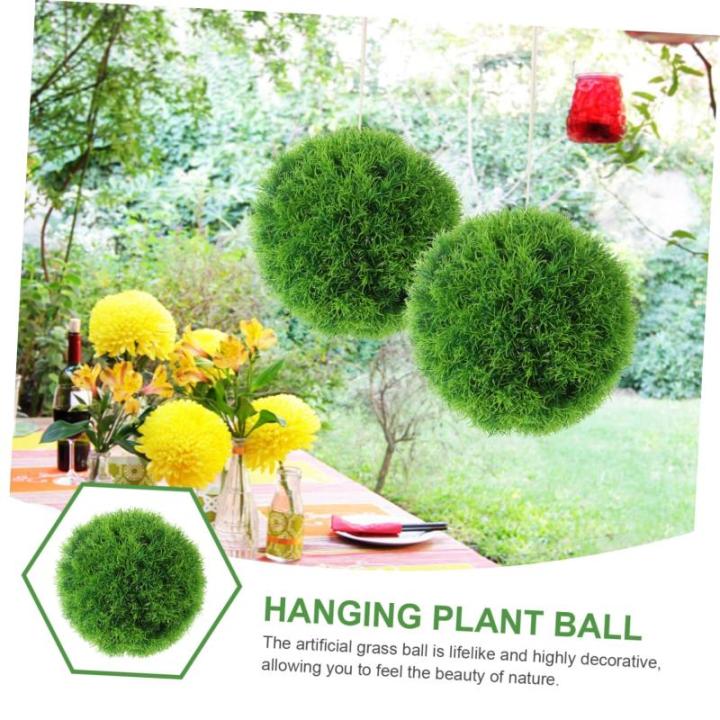 Ball aus Kunstrasen Künstliche Formschnittkugel Kunstrasenball hängende Pflanzenkugel weihnacjtsdeko deckenverkleidung Topiary-Ball lebendige Formschnittkugel Plastik Green