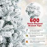 Kunstkerstboom (20-inch witte pluizige kerstboom met verlichting)