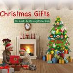 Vilten kerstboom, 10 m, doe-het-zelf vilten kerstboomset voor kinderen, kerstdecoratie, hangende decoratie met afneembare hangende ornamenten, vilten kerstboom voor thuis/deur/muur