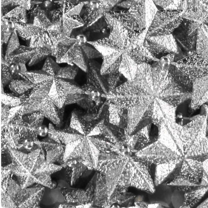 slinger met sterren - Kerstslinger - Sterrenslinger voor kerstdecoratie - Kerstdecoratie voor kerstboom - 500 cm (Set02 - zilver/sterren)