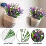 6Pcs Outdoor UV Bestand Planten Plastic Faux Bloemen Planten Indoor Outdoor Groen Struiken Voor Opknoping Planter Tuin Venster Doos Thuis Bruiloft Decor