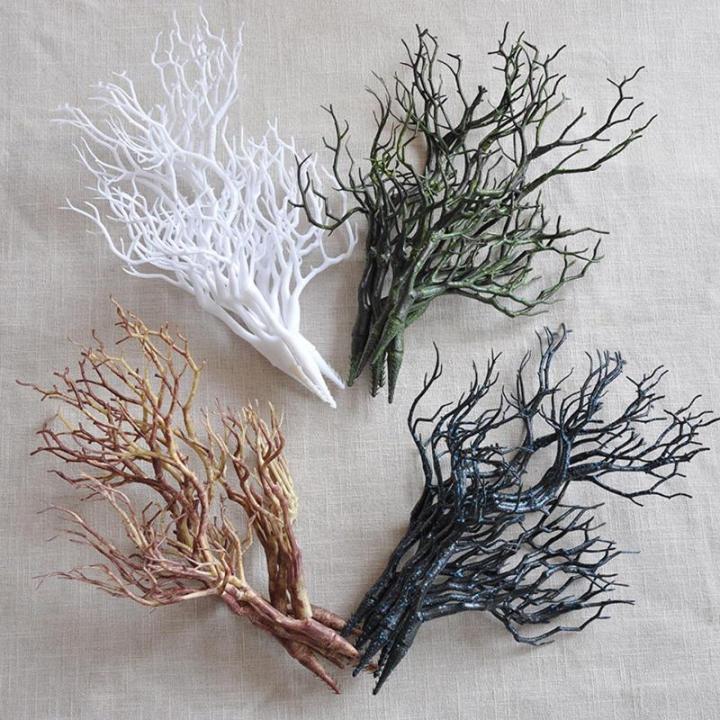 4 Stück Dried Tree Branches Artificial Antler Branch, Simulated Plastic Coral Branch, Plant Twigs Plastic Dry Branches, for Decoration for Christmas Party Various Festivals Home H