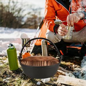 Gusseisen-Dutchs-Ofen-Topf Mit Deckel Japanischer Sukiyaki-Topf Hot Pot Käsefondue Für Kleine Gerichte Beilagen Camping-Kochgeschirr-Set Grill Knoblauchröster 19 cm