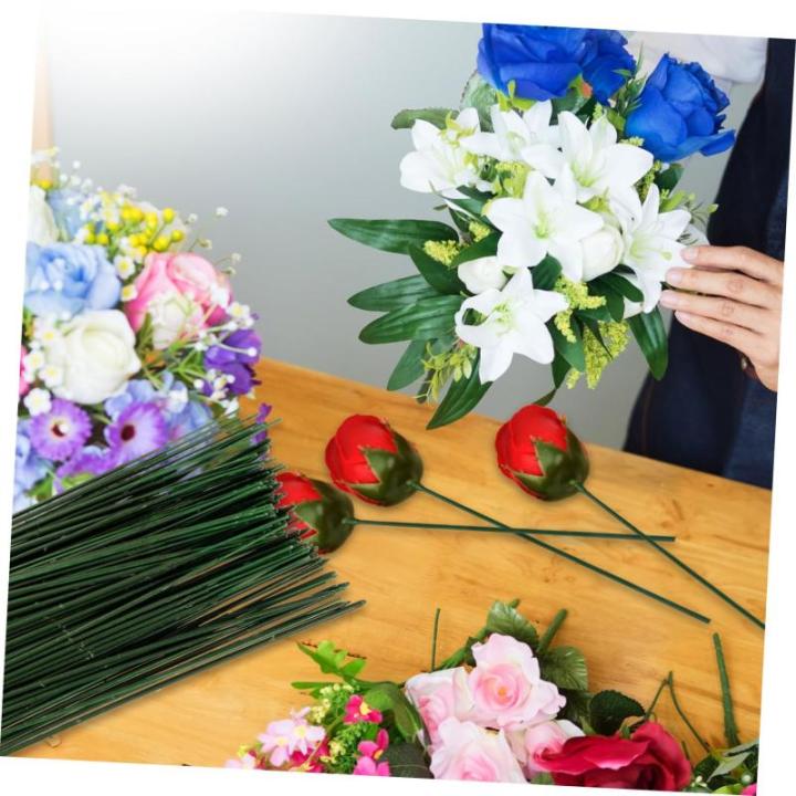 2 Sätze Gefälschte Blumenstange Draht Zur Blumenherstellung Kunstblumen Für Vase Künstliche Blüten Artificial Kunstpflanze Kunstblumen Zur Dekoration Plastik 100 Stück * 2