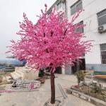 Kunstmatige Kersenbloesem Bomen Kunstmatige kersenbloesembomen, prachtige roze nep Sakura-bloem, zijde en plastic bloem voor bruiloft, hotel, restaurant, salon Roze (Size : 2.5x2m/