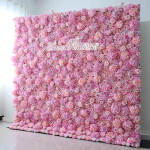 5D Künstliche Blume auf Stoffbasis, Wandhintergrund für den Außenbereich, Hochzeitsdekoration, große künstliche Rose, Hortensien, Blumenwand, perfekt für Hochzeiten, Partys, 