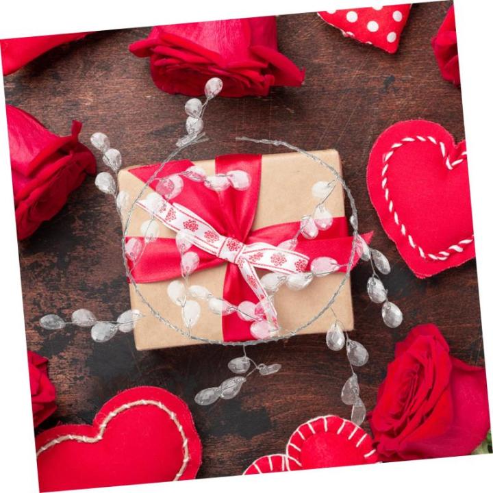 20 Stück Kristallperlen Blumen Hochzeit Zuhause DIY Zubehör Acryl Ranke Hochzeit Party DIY Handwerk Hochzeit Pflanzenknospenzweig Künstlicher Blumenzweig