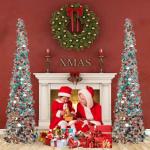 Kunstkerstboom met standaard, 1,5 m, opvouwbare pop-up kerstboom met pailletten voor Kerstmis, feestbenodigdheden, huisdecoratie, zilverkleurig