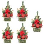 5 Stück Weihnachtsbaumschmuck Mit Funkelndem Zubehör Tischdekoration Aus Tannennadeln Festliche Dekoration Für Zuhause Und Büro
