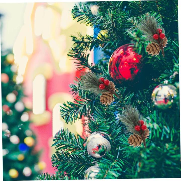 10st Kiefernzapfen Tannenzweig Künstliche Weihnachtspflücker Künstliche Beerenzweige Baum Pflücken Weihnachtsschmuck Girlande Pflanzen Weihnachts-kiefernpflücker Beeren Zweig 