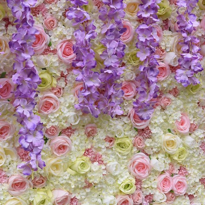 Simulationsblumenwand, Blumenreihe, Hochzeitshintergrund, Blumenwandbild, Wand, Künstliche Blumendekoration, Rose, Künstliche Blumenwand Für Kulissen, Hochzeit, Wanddekoration, 