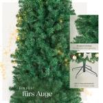 Künstlicher Weihnachtsbaum, naturgetreu, Weihnachtsbaum mit biegsamen Zweigen, voluminöses Nadelkleid, pflegeleicht, stabil, einfacher Aufbau, Tannenbaum künstlich als Weihnacht
