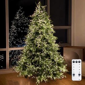 Künstlicher Weihnachtsbaum, Beleuchteter Weihnachtsbaum Künstlich In Voller Größe, Ferngesteuerte Lichter, Luxuriöse Weihnachtsdekoration for Den Innenbereich, Gegabelte Busch