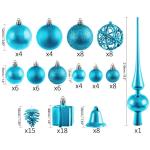 Set met boompiek, 101-delig, kerstboomversiering
