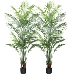 Künstliche Pflanzen groß 160cm Kunstpflanze im Topf Plastik Palme Künstliche Palmen wie echt Fake Plant deko für Wohnzimmer Balkon Schlafzimmer Büro Perfektes Einweihungsgesch