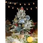 Künstliche Weihnachtsblumen, Mischung aus Seidenblumen, künstliche Rosen mit Stielen für selbstgemachte Hochzeit, Brautsträuße, Tischdekoration, Heimdekoration.