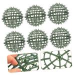 12 STK Blumenarrangement Pflanzenregal Künstliche Pflanze Topiary-Rahmen Fälschung Grünes Rahmengestell Topiary Kugelrahmen DIY-blumenball-zubehör Runden Kunstrasen Green Plast