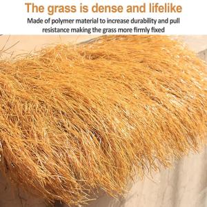 Künstliche Strohdach,Simuliertes Palmblatt-Gras-Strohdach,Gefälschtes Stroh,Künstliche Strohdachabdeckung,Künstliche Mexikanische Strohrolle,PE-Kunststoffpalmen-Dachrasenrolle 