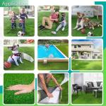 Kunstrasen 20 mm Kunstrasen Natürlicher und realistisch aussehender Kunstrasen Kunstrasen 1 m breit 1 m x 25 m (grün)