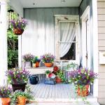 6Pcs Outdoor UV Bestand Planten Plastic Faux Bloemen Planten Indoor Outdoor Groen Struiken Voor Opknoping Planter Tuin Venster Doos Thuis Bruiloft Decor